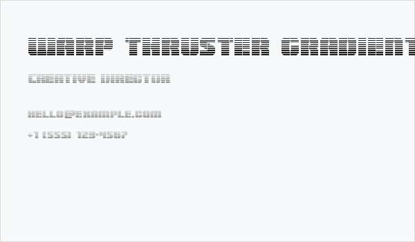 Warp Thruster Gradient Business Card