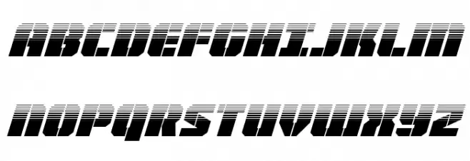 Warp Thruster Half-Tone Italic फ़ॉन्ट अपरकेस