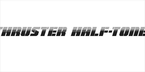 Warp Thruster Half-Tone Italic Logo