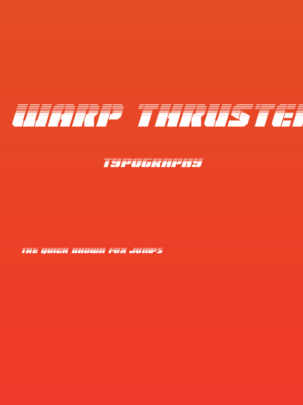 Warp Thruster Half-Tone Italic Poster