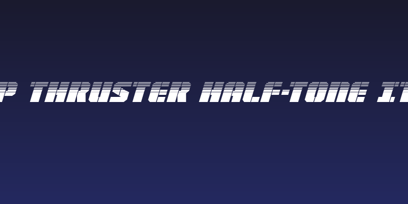 Warp Thruster Half-Tone Italic Social Header