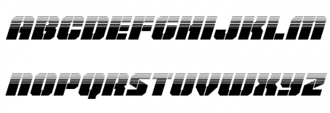 Warp Thruster Half-Tone Italic 字体 小写