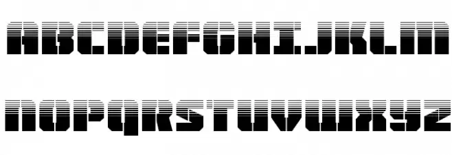 Warp Thruster Half-Tone Regular फ़ॉन्ट अपरकेस