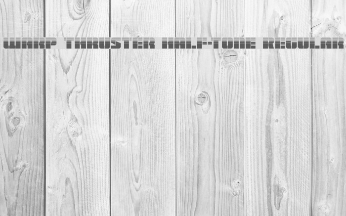 Warp Thruster Half-Tone Regular Font examples