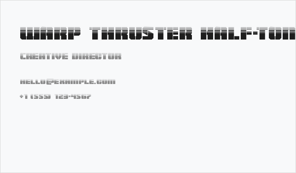 Warp Thruster Half-Tone Regular Business Card