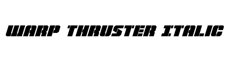 Warp Thruster Italic  font caratteri gratis