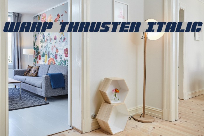 Warp Thruster Italic Font examples