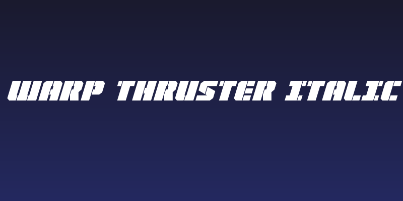 Warp Thruster Italic Social Header