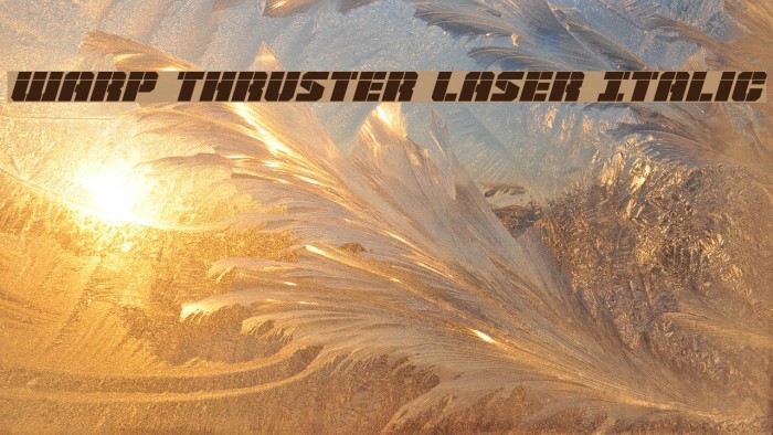 Warp Thruster Laser Italic Font examples