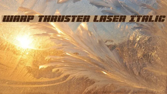 Warp Thruster Laser Italic Example 1