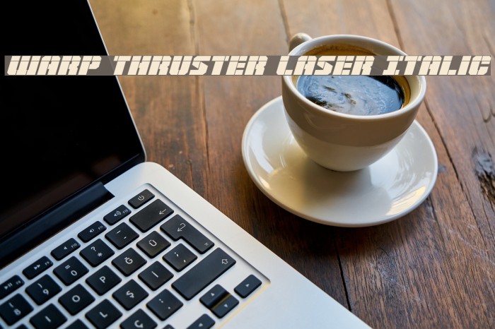 Warp Thruster Laser Italic Font examples