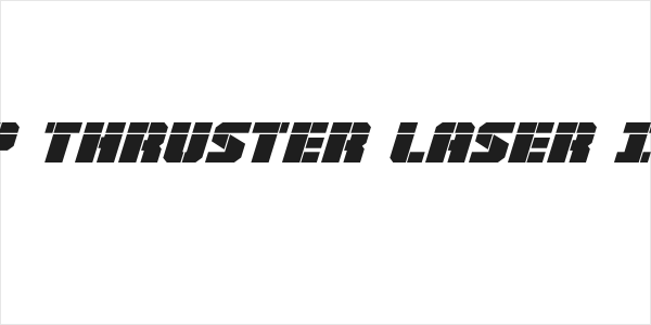 Warp Thruster Laser Italic Logo