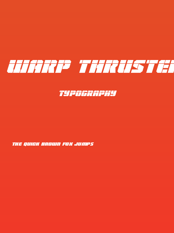Warp Thruster Laser Italic Poster