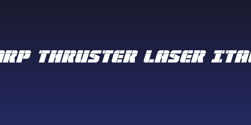 Warp Thruster Laser Italic Social Header