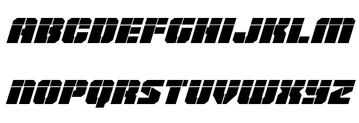 Warp Thruster Laser Italic Font LOWERCASE
