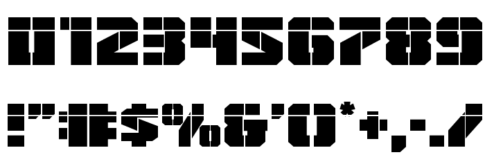 Warp Thruster Laser Regular Font OTHER CHARS