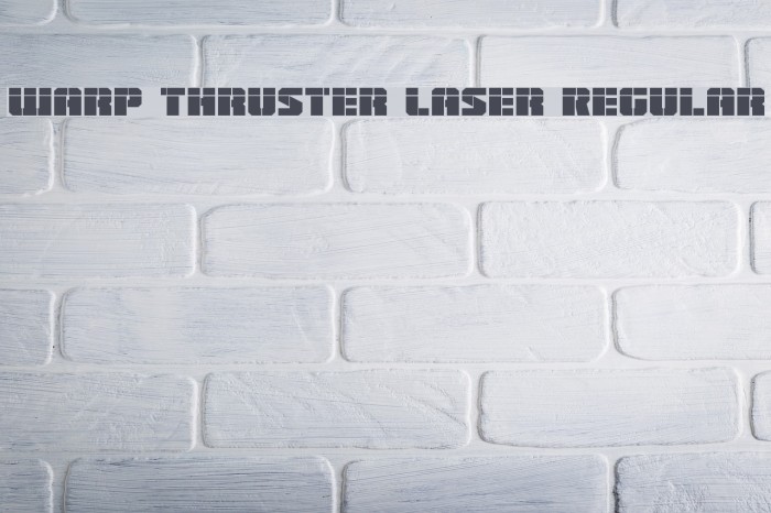 Warp Thruster Laser Regular Font examples
