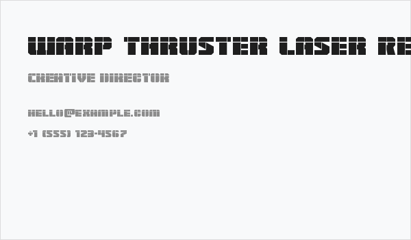 Warp Thruster Laser Regular Business Card