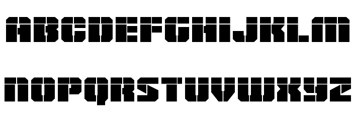 Warp Thruster Laser Regular Font LOWERCASE