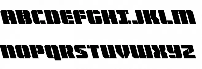 Warp Thruster Leftalic Font Litere mari