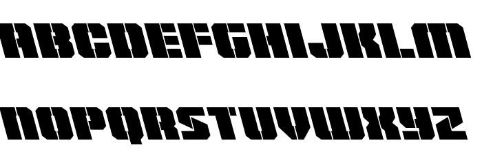 Warp Thruster Leftalic Font LOWERCASE