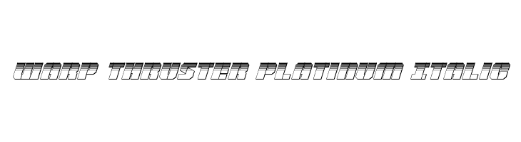 Warp Thruster Platinum Italic  Frei Schriftart Herunterladen