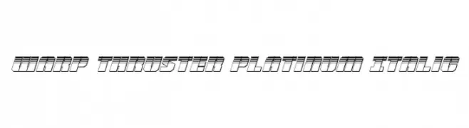 Warp Thruster Platinum Italic  لخطوط تنزيل