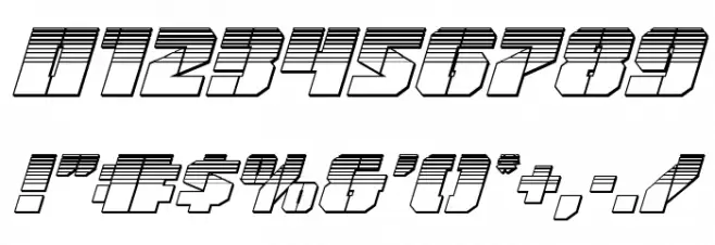 Warp Thruster Platinum Italic Font OTHER CHARS