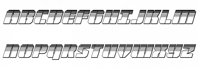 Warp Thruster Platinum Italic फ़ॉन्ट अपरकेस