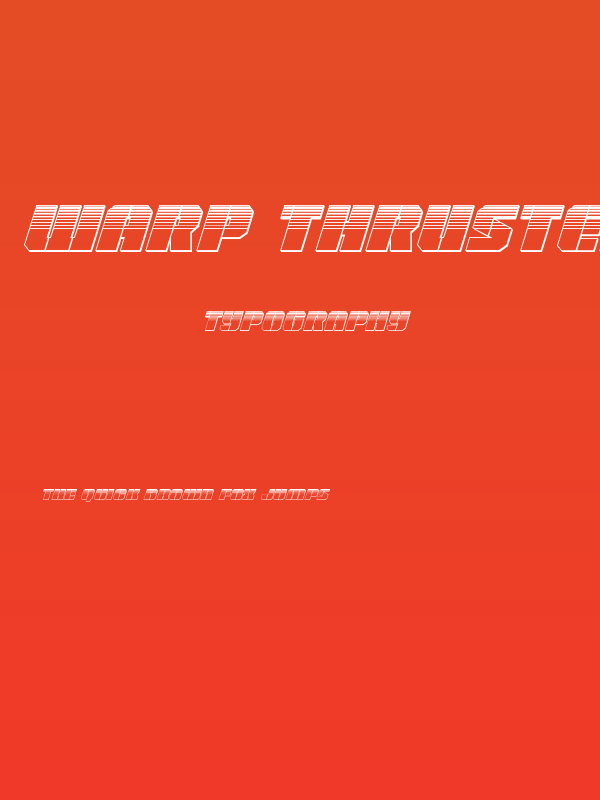 Warp Thruster Platinum Italic Poster