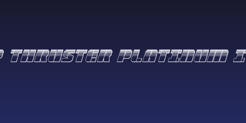 Warp Thruster Platinum Italic Social Header