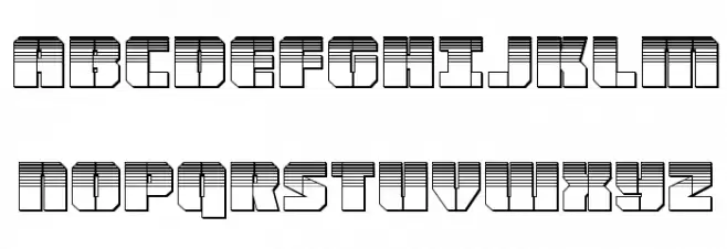 Warp Thruster Platinum Шрифта ВЕРХНИЙ