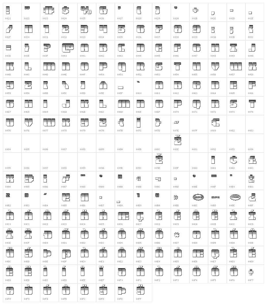 Warp Thruster Platinum Character Map
