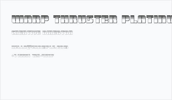 Warp Thruster Platinum Business Card