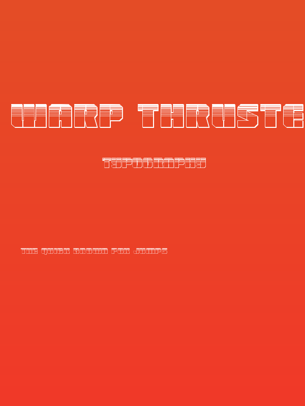 Warp Thruster Platinum Poster