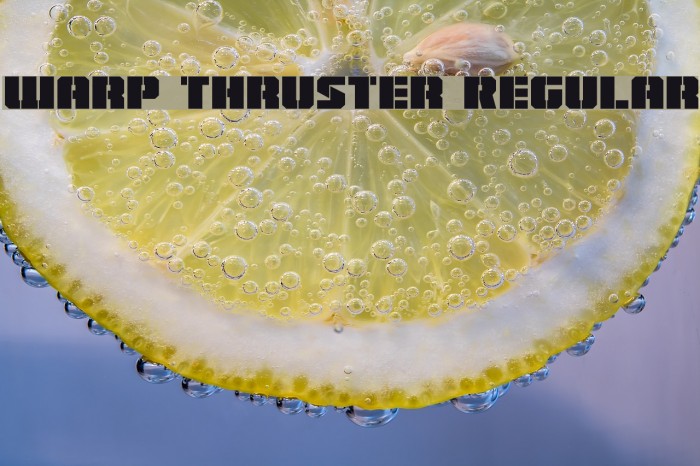 Warp Thruster Regular Font examples