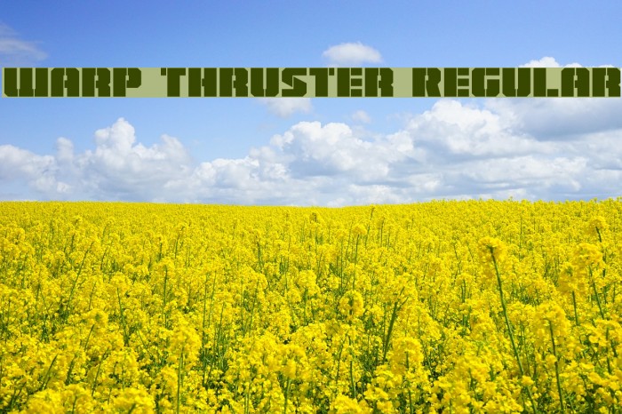 Warp Thruster Regular Font examples
