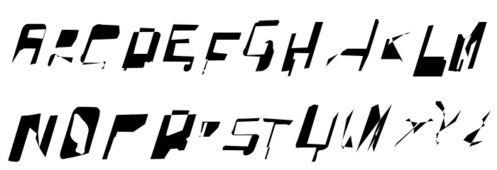 WarpStorm Font LOWERCASE