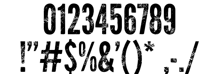 Warpaint Font OTHER CHARS