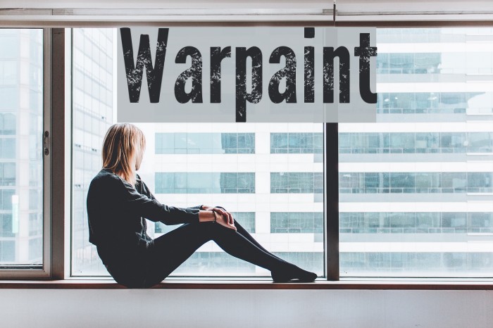 Warpaint Font examples