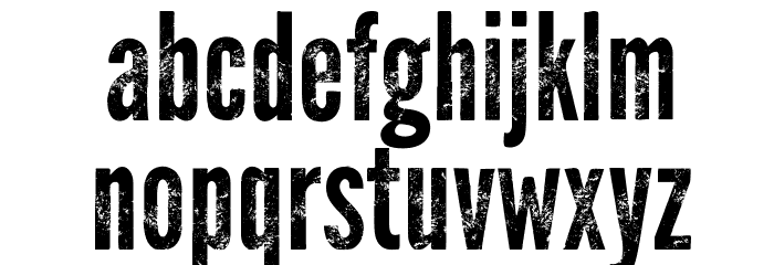 Warpaint Font LOWERCASE