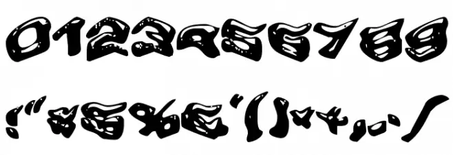 Warped Greased Monkey Font OTHER CHARS