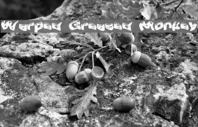 Warped Greased Monkey Font examples