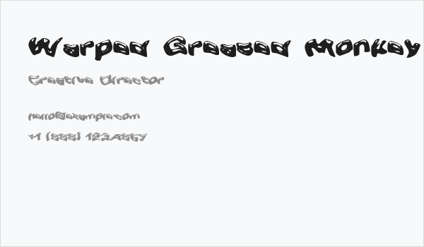 Warped Greased Monkey Business Card