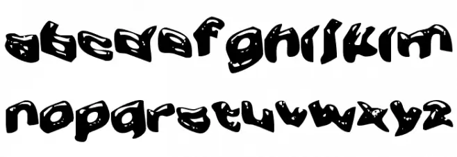 Warped Greased Monkey Fonte MINÚSCULAS