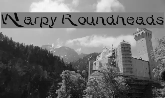 Warpy Roundheads Шрифта examples
