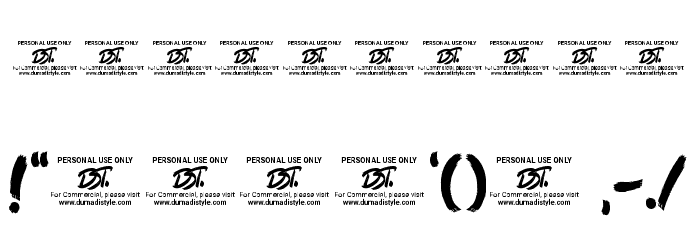 Warrior Brush Font OTHER CHARS