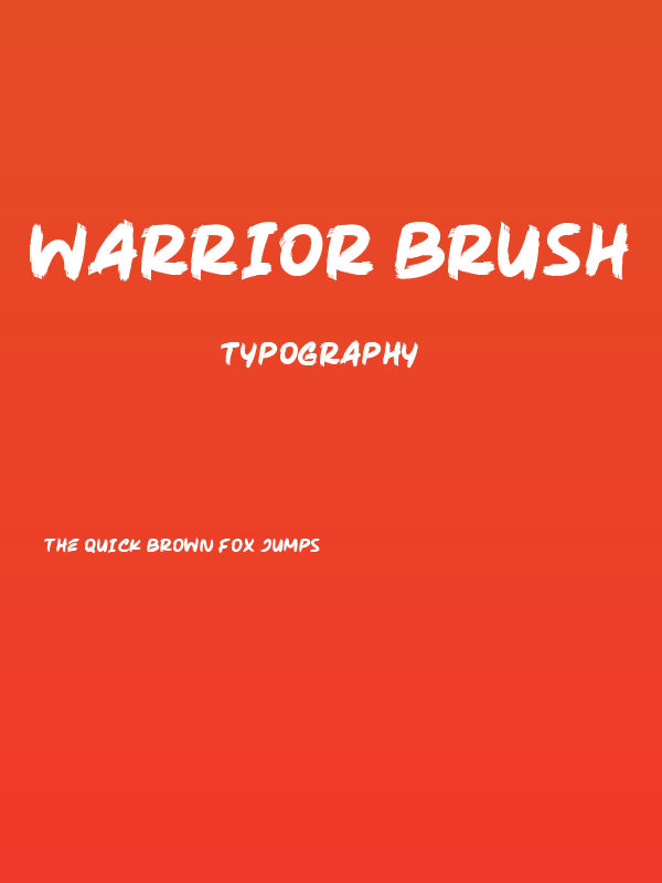 Warrior Brush Poster