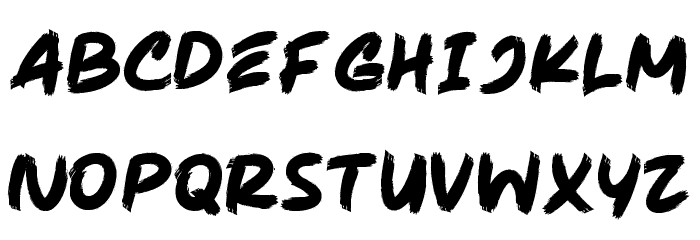 Warrior Brush Font LOWERCASE