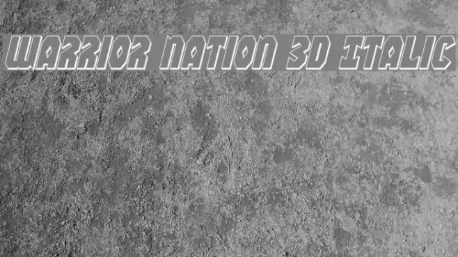 Warrior Nation 3D Italic Font examples